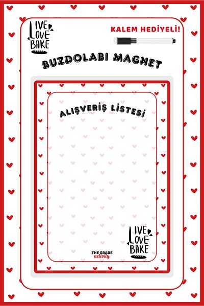 The Grade Summer Sil Hearted Shopping List Magnetic Fridge Planner Magnet Note Holder Refrigerator Note Holder
