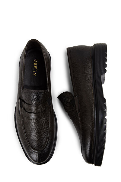 Deery Чоловічі мокасини з натуральної шкіри хакі