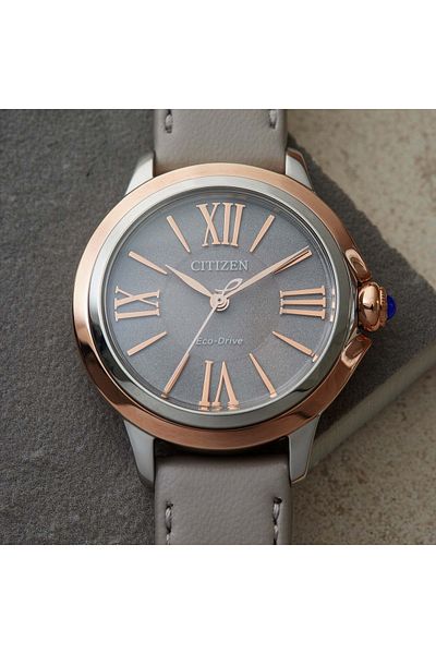 Citizen Em1166-01Z Women's Wristwatch Gray - Rose Gold
