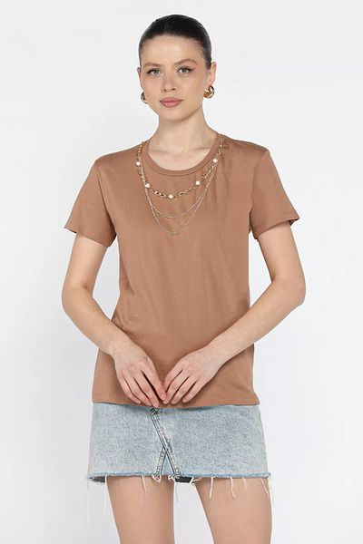 GÜLSELİ Μπισκότο Γυναικείο Αξεσουάρ Crew Neck T-Shirt