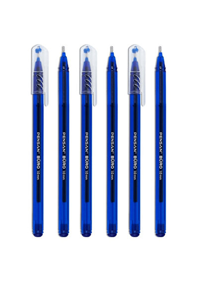 everart Büro Tükenmez Kalem 1.0 Mm Mavi 6 Adet