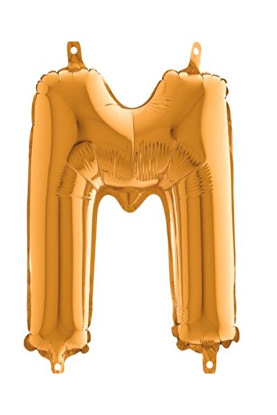 Mia Gold Foil Balloon Letter m 16 Inches (40cm)