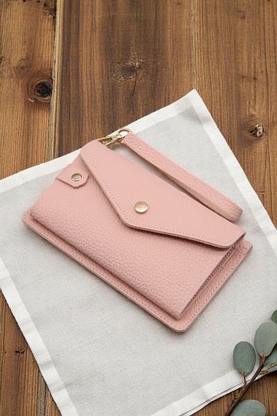 HFKY Unisex Wallet with Hand Strap, Phone Holder and Money Compartment. Powder Wallet Ry1005