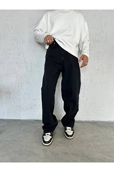 JACK CAPRİO Men's Baggy Denim Lycra New Season Trend Baggy Jean Trousers