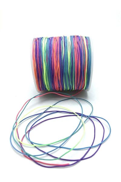 Mia 1st Quality Marbled (RAINBOW COLOR) Parachute Rope - Bracelet Rope 10 Mt 0,8mm