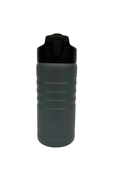 Komano Pontika Flask and Drinker 500 Ml.304 Stainless Steel, Non-Leaking, Automatic Straw, Silicone Mouthpiece Lid