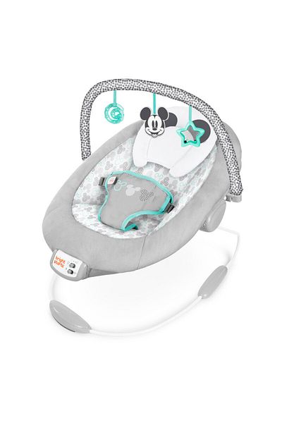 Bright Starts - Mickey Mouse Cloudscapes Comfy Bouncer, 0 to 6 months