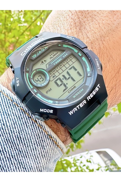 Jaga 10 ATM SU GEÇİRMEZ SİLİKON KORDON KRONOMETRELİ ERKEK KOL SAATİ