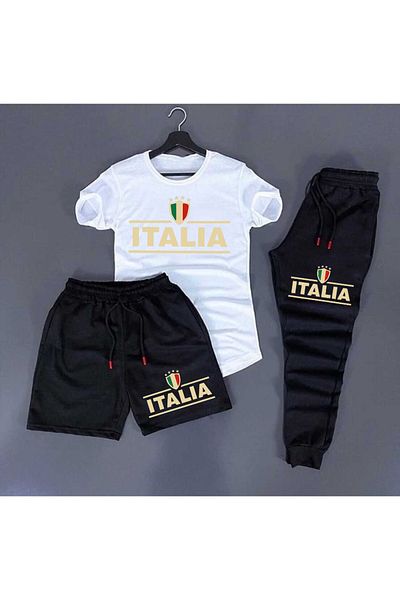 PAVRO Men's Oversize Tracksuit Set Itl Printed Tracksuit Set