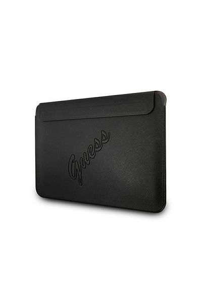 Guess Husa Premium Guess Sleeve Saffiano Scrip Compatibila Cu Laptop / Macbook Pro / Air 13inch, Negru