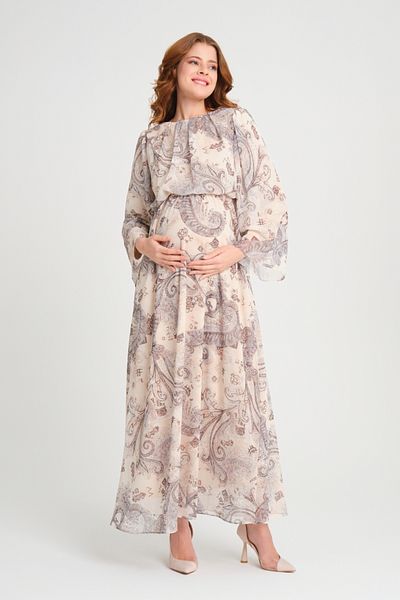 KATLİN MATERNİTY WEAR فستان شيفون مبطن للحوامل
