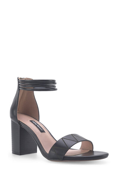 Nine West Kryvent Black Women's Heeled Sandals