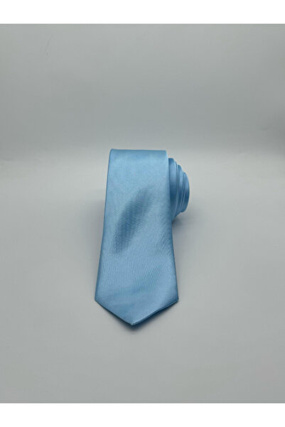 HARES Baby Blue Satin Tie & Handkerchief