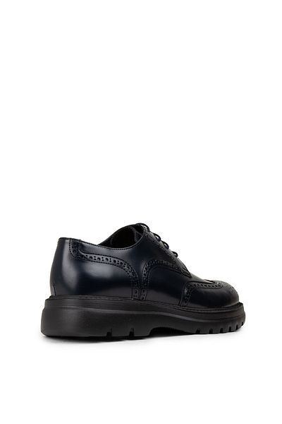 Deery 'Men's Genuine Leather Navy Blue Casual Shoes