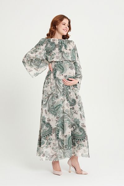 KATLİN MATERNİTY WEAR فستان شيفون مبطن للحوامل