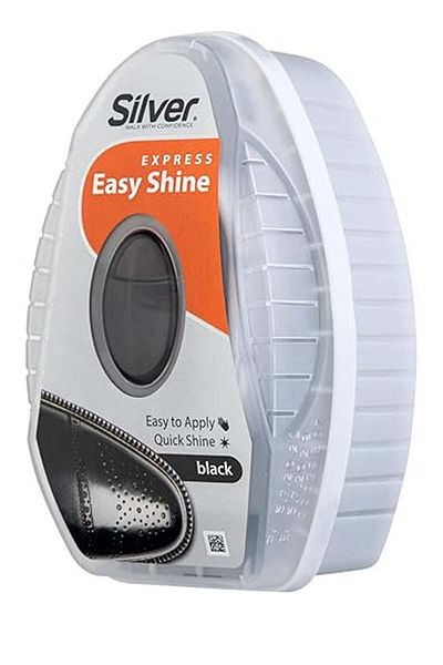 Silver إسفنجة تلميع الأحذية إكسبريس - سريعة وسهلة - أسود 6 مل