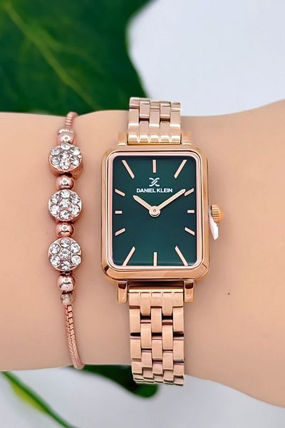 Daniel Klein Steel Cord Women Wrist Watch 3 Atm Water Resistant Rose Zmdk1187