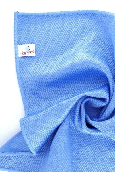 SİLVER HOME قماش تنظيف زجاجي من الألياف الدقيقة مقاس 40 × 40 سم مكون من 5 قطع بنمط البقلاوة - ملون