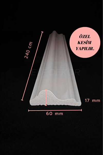 ELF DEKOR Dekoratif Boyanabilir 1 Adet 6 cm Eğimli Polistren Duvar Çıtası