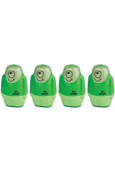 STOREMAX Sellbuystore E-Bot Erasable Pencil Sharpener Phosphor Green Set of 4 1053513