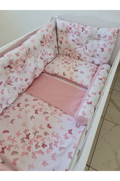 yasetex tasarım 60 X 120 - Baby Crib Edge Protection Set - 40 cm Height, Washable