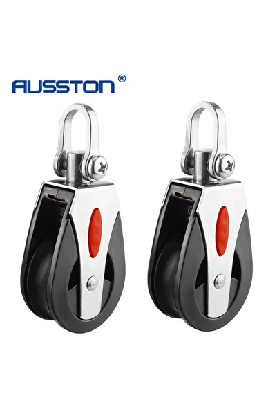 Choice 2 PCS 1500Lbs Load Sheave Block with Stainless Steel Eye Swivel Rope Pulley Sailboat Plain Bearing B