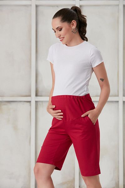 LİYACA Oversized Bumi Band Cotton Maternity Shorts