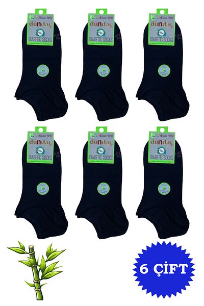 Dündar Women's Bamboo Diabetic Booties 4 Seasons Pack of 6