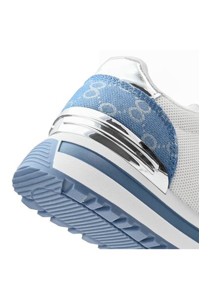 Tmall Pantofi sport pentru femei, cu inserții de plasă, 1266, albi cu albastru