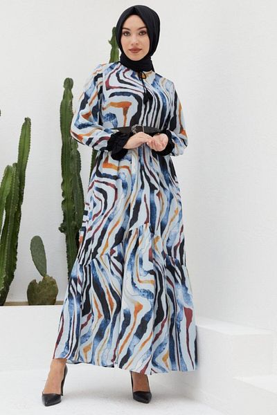 Nissra Ankanoor Kobe Crepe Tassel Λεπτομερές φόρεμα με ζώνη Anka251404