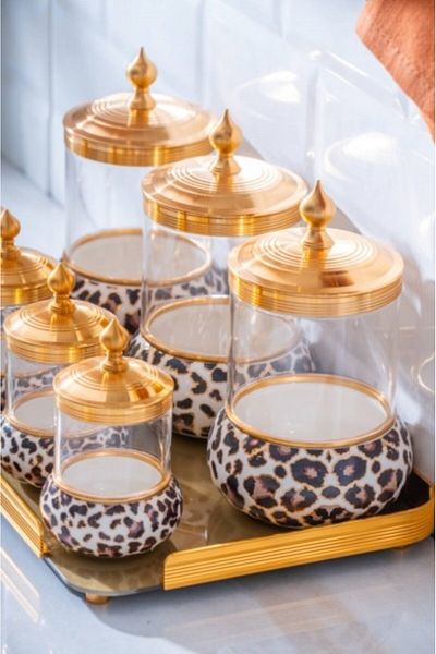 ACAR 7316 Ortigia Spice Set with 8 Li Glass Tray