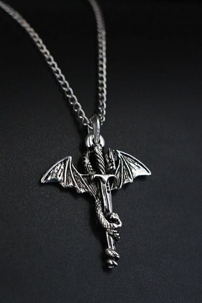 FG KONNİCHİWA 100% Steel Necklace Gothic Scandinavian Cross Viking Style Gothic Necklace Stainless Colorfast