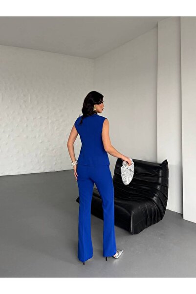 NILOO YENİ SEZON KADIN İKİ  DÜĞMELİ  YELEKLİ TAKIM ELBİSE