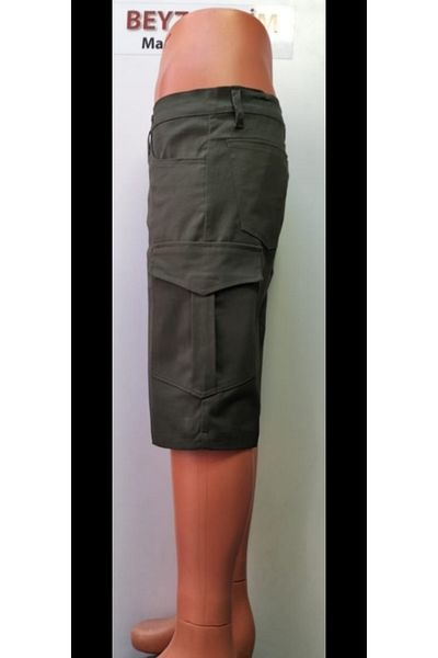 BeyzDenim Slim Khaki Knee Length Shorts Capri Bermuda
