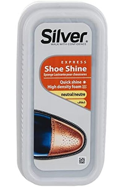 Silver إسفنجة تلميع الأحذية ميجا - شفافة