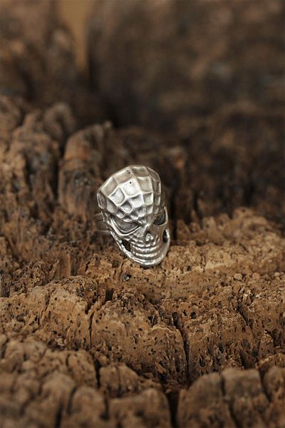 Clariss Adjustable Men's Ring with Skull Spiderman Figure