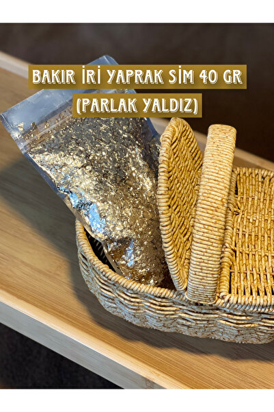 DURAKS BAKIR İRİ YAPRAK SİM 40 gr (PARLAK YALDIZ) | İpek Sıva & Pamuk Sıva & ...