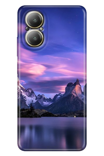 EGSTECH حافظة Realme 12 Lite مصنوعة من المطاط الملون مطبوع من السيليكون المزخ...