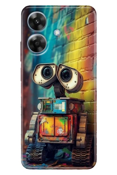 EGSTECH حافظة Realme Note 60 4G ملونة مكونة من مطبوع تصميمًا نمطًا روبوتيًا
