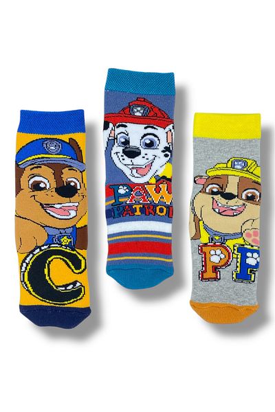 PAW PATROL Лицензирани момчешки чорапи за хавлии, 3 чифта, 22597