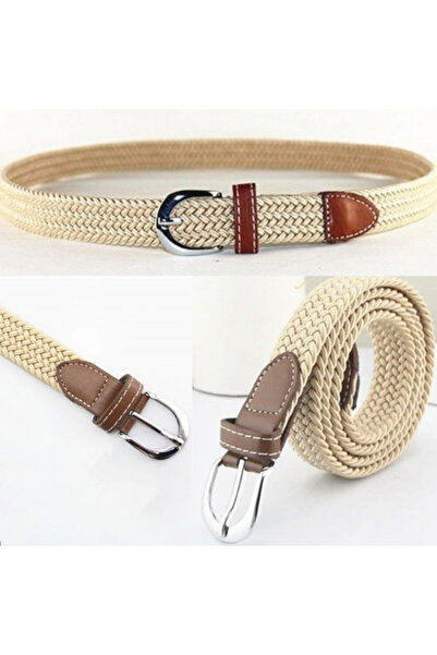 PUFO Sailor elastic belt for men 120-130 x 3.5 cm, adjustable, cream