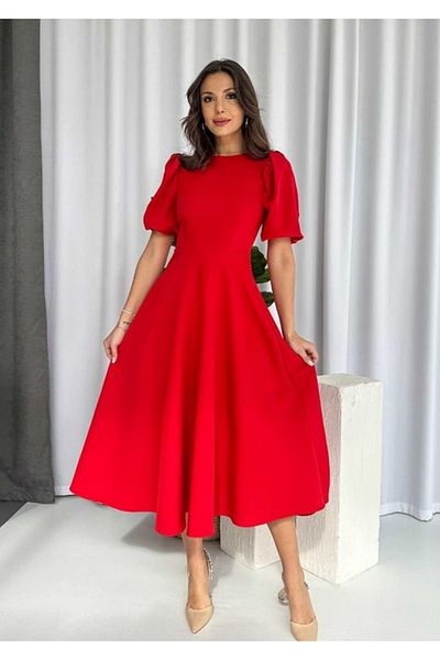 Modayakamoz Rochie de damă cu mâneci cu balon, cu decolteu, cu croială largă, rochie pentru ocazii speciale