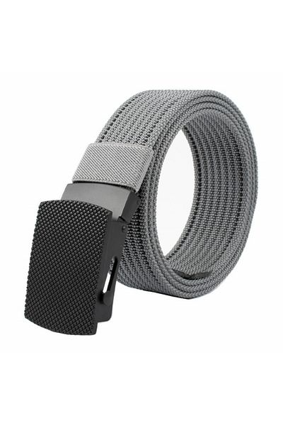 PUFO Curea bărbătească Pufo Casual Fit 3,8 x 120 cm, cataramă metalică, gri