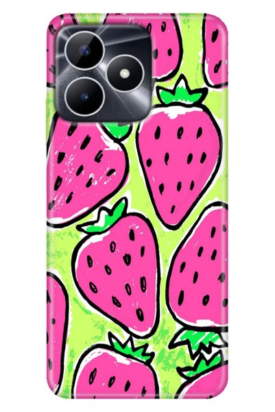 casetube Realme Note 50 4g Case Colorful Fixx Cover Silicone Strawberry