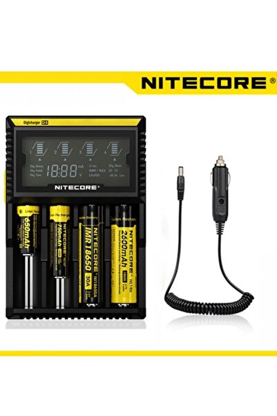 Nitecore D4 Pil Şarj Cihazı + Kablo
