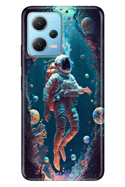 casetube جراب Redmi Note 12 5G مطبوع عليه غطاء من السيليكون لرائد الفضاء