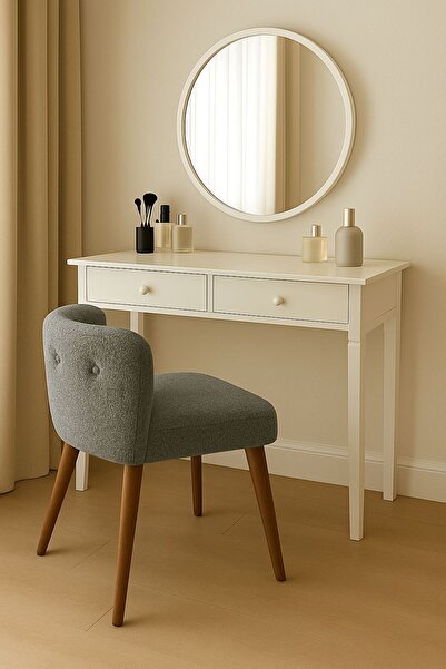 arge demo Star Rahat Oturum Alanlı Retro Gürgen Ahşap Ayaklı Puf Bench Koltuk Berjer