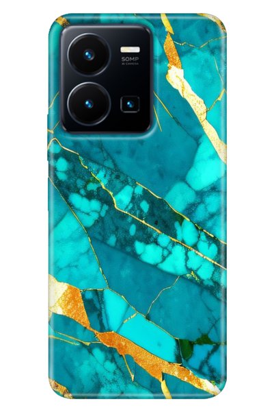 casetube حافظة Vivo Y22S -Y35 ملونة من مادة TPU UV مطبوع من السيليكون المرمري...