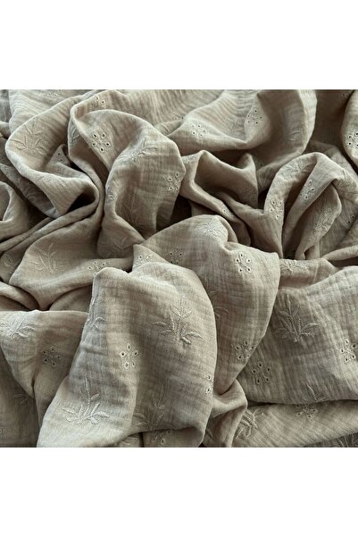 Doray Kumaş قماش موسلين مطرز بطبقة مزدوجة / نمط الأزهار / جاف 3001