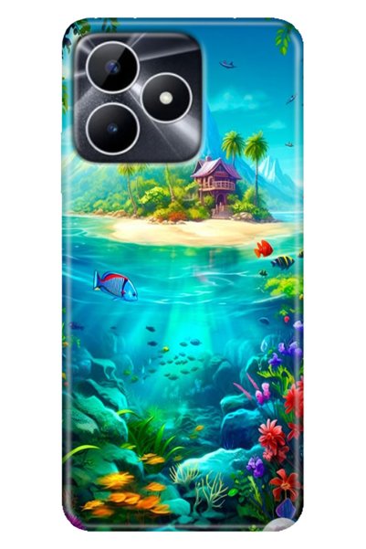 EGSTECH Realme Note 50 4g Case Colorful Fixx Cover Silicone İsland